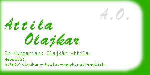 attila olajkar business card