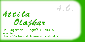 attila olajkar business card